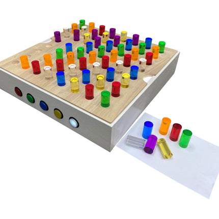 TABLE TOP PANEL WITH COLOURED RODS