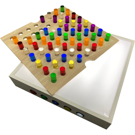TABLE TOP PANEL WITH COLOURED RODS