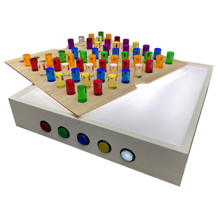 TABLE TOP PANEL WITH COLOURED RODS