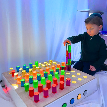 TABLE TOP PANEL WITH COLOURED RODS