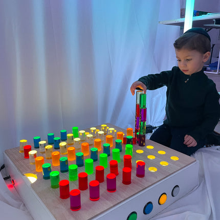 TABLE TOP PANEL WITH COLOURED RODS