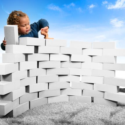 WHITE FOAM BRICKS Set of 25