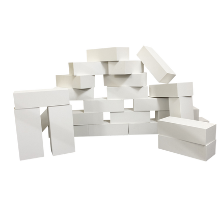 WHITE FOAM BRICKS Set of 25