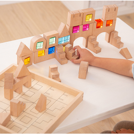 WOODEN BUILDING GEM BLOSK - SENsory Toys4U
