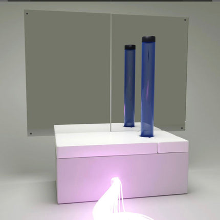 Bubble Tube 1.8mtr, Padded Rectangular Surround, Fibre Optic Light 100 Tails & 2 x Mirrors - SENsory Toys4U