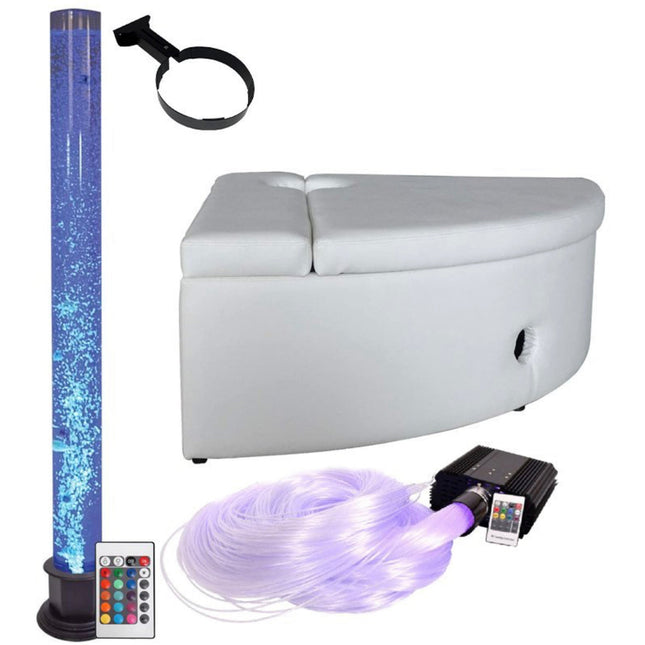 Bubble Tube 1.8mtr, Padded Corner Surround, Fibre Optic Light 100 Tails 1.5mtr Long Sensory Kit - SENsory Toys4U