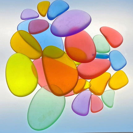 Coloured Acrylic Pebbles (30 pcs) - SENsory Toys4U