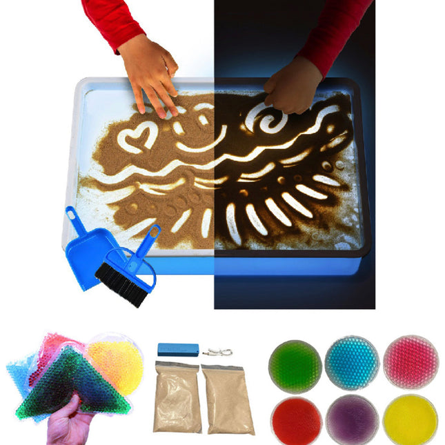 Sensory Light Up Board Panel 38cm with 9 Translucent Tactile Fidget Accessories - SENsory Toys4U