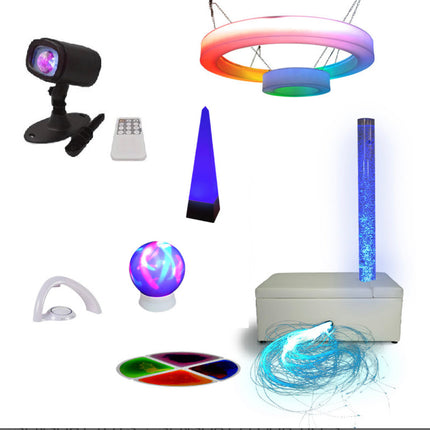9 Piece Sensory Room Equipment Light Up Toys Set - SENsory Toys4U