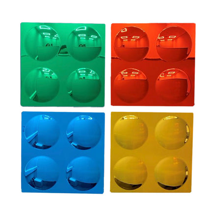 COLOURED 4 BUBBLES CONVEX MIRRORS SET OF 4 - SENsory Toys4U