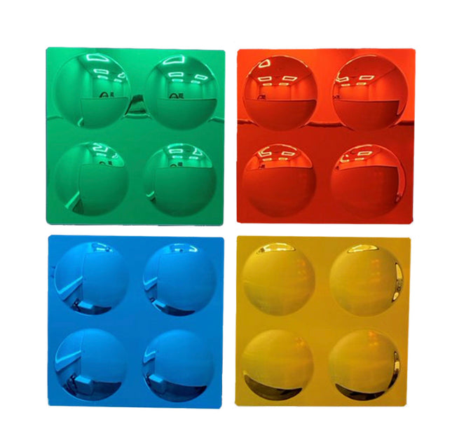 COLOURED 4 BUBBLES CONVEX MIRRORS SET OF 4 - SENsory Toys4U