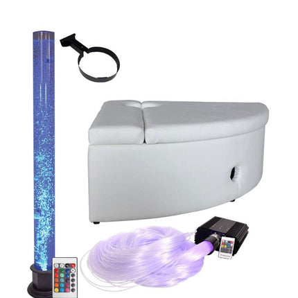 Bubble Tube 1.8mtr, Padded Corner Surround, Fibre Optic Light 100 Tails & 2 x Mirrors - SENsory Toys4U